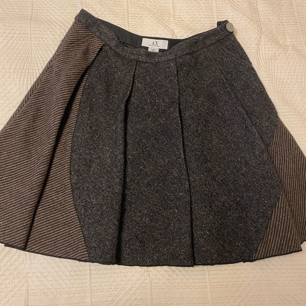 Armani Exchange Wool School Girl Skirt